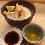 割烹　梅津 - お醤油も良いけどオリーブオイルと塩、最高です