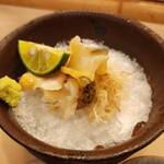 割烹　梅津 - つぶ貝のお造り