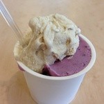 ミルミル本舗 石垣空港店 - 塩黒糖＆ブルーベリーヨーグルト