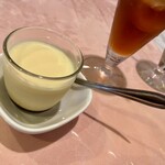 味のレストラン えびすや - コースデザート(プリン)