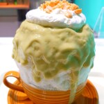 かき氷&デザート&カフェ ボンジョルネ - 別の日:アボカドピーナツバター氷1,800円✨かき氷界に激震！くらいの衝撃の美味しさでした♡とろとろのアボカドクリームの中にピーナツバターに有機レーズン、クラッシュピーナツが乗っています。