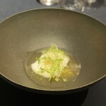 レストラン ローブ - 魚料理：長崎五島クエ セロリ