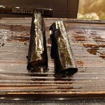 鮨楽こもり - 鰻手巻き