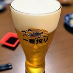 焼鳥 まっすぐ - 麒麟一番搾り　生ビール¥600
