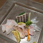 焼鳥 まっすぐ - お通し４人分（サワラ、石鯛、甘鯛、サヨリ）