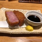 釜喜利うどん - ハムカツ