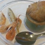 ウシマル - 手長海老、鮎、モクズ蟹のフリット。