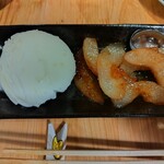 パウえる - デザート　焼き梨とレモンシャーベット