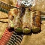 炭火串焼 鳥むすび - アスパラ肉巻き