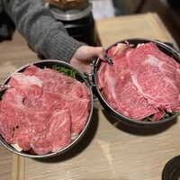 黄金出汁しゃぶと江戸前寿司 肉のあさつ 梅田お初天神店 - 