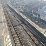ウシマル - 帰りの松尾駅。千葉方面は階段を渡ります。