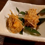 ウエストパパ - 海老と蓮根のフリット　イガグリ揚げ