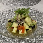 るこら・るっこら - 水茄子とアンチョビ、トマトのサラダ