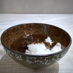 RESTAURANT L'EQUITERRE - ◆デフィさんで〆に出されていたカレーが、こちらでも頂けるのですね。(≧◇≦) カレー好きの夫は大喜び。笑 ご飯の量を選べるので、二人とも普通盛りでお願いしました。