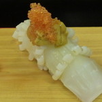 福ずし - いか、うに乗せ