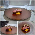 RESTAURANT L'EQUITERRE - ◆シャトーブリアンが美しく焼かれて登場！ 仕上げにシェフが目の前でソースをかけられます。赤ワインベースのソース。