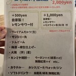いがぐり食堂 - 今日は2500円の自家製レモンサワー付飲み放題