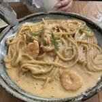 いがぐり食堂 - 海老のビスククリームパスタ