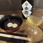 鮨 三心 - ◯お汁粉、熊本県赤酒と共に