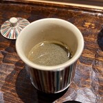 鮨 三心 - ◯北海道サロマ湖産牡蠣の茶碗蒸し、山椒オイルで蓋をして