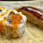 築地寿司清 - 親子裏巻と煮穴子❗️