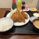 弥次喜多 - カキミックスフライ定食1,450円