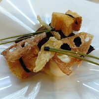 祇園 たに本 - 松葉も作り物の揚げ物その下にはニシンの甘露煮