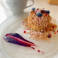 24/7 restaurant - 栗とカシスのモンブラン　1200円税込