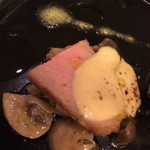 Drammatico - 鴨肉に　ペコロスを添えて　蕗の薹ソース