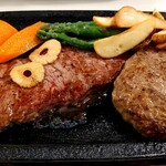 赤坂 - ビーフステーキ＆ハンバーグセット
