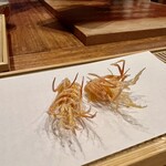 天婦羅 みやしろ - 車海老の顎足の天婦羅