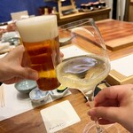 天婦羅 みやしろ - 乾杯