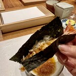 天婦羅 みやしろ - 海老天のりまき