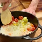 天婦羅 みやしろ - トマトごはん