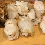 すし楽 - 玉子、貝柱、あわび、甘エビ、赤貝