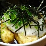 Yamakake fried tofu