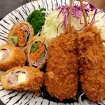 紙屋町キッチン 千 - 三元豚変わりカツ3種盛り