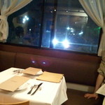 イル ルポーネ - (2014年5月再訪)テーブル席から、目黒川方面を見た！車のライトが眩い♪