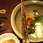 やまだや - サワラ昆布蒸し白子・松茸ソース