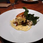 ビストロ ドゥーブルオーンズ - 白子とちぢみほうれん草のヴォル・オ・ヴァン