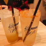 和びすとろ TORINOS - 梅酒ソーダ割りとフルグレサワー