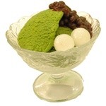 Kafefuusha - 【小倉抹茶アイスクリーム】　人気の抹茶アイスに小倉餡がついた、ちょっと一息メニューで人気です。　\670
