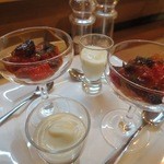 コンプレ - ラタトゥーユ、カリフラワーのムース