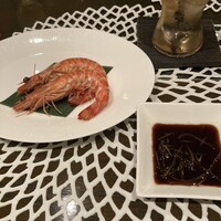 ＳＩＬＩＮ 火龍園 - 活サイマキ海老の湯引き