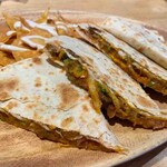 Crazy Burrito - Morning Half Quesadilla Set (Keema Curry, Spicy Beans, Cilantro)