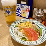 マカロニヤ - サラダとビアセット