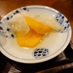 釜めし菜時記 さき亭 - 柿と大根のなますアップ、美味しかった！