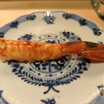 すし 良月 - ボタンエビの炭火焼き