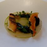 リストランテKubotsu - 九州産直鮮魚のソテー 福田さんの野菜のズッパディペッシェ（2024.10）