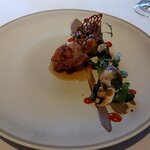 リストランテKubotsu - 天野商店 古処鶏のカチャトーラ風 発酵マッシュルームのソース（2024.10）